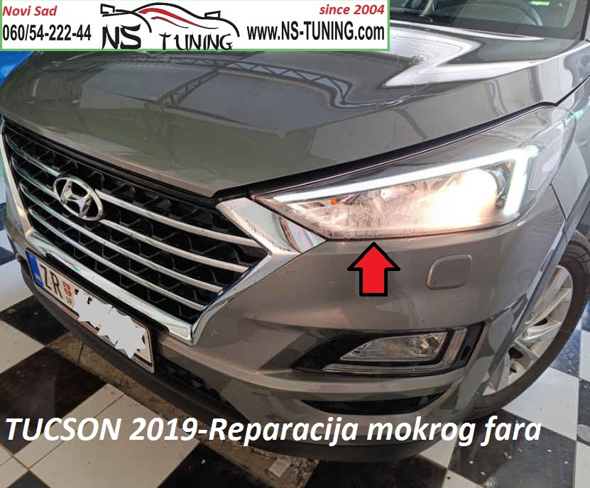 hyundai tucson 2018 2019 2020 2021 mokar far xenon reparacija servis farova  novi sad ns tuning